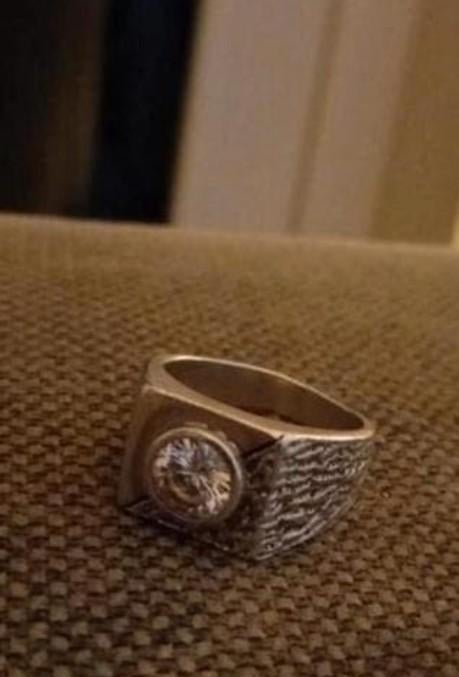 Zilveren Heren Ring met grote zirkoon ringmaat 22mm (925), 20 of groter, Heer, Ophalen of Verzenden, Zo goed als nieuw