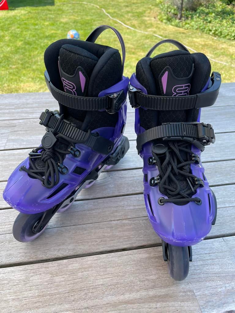 FR paarse freeride inline skates junior maat 29-32, Sport en Fitness, Kinderen, Inline skates 4 wielen, Ophalen, Overige merken