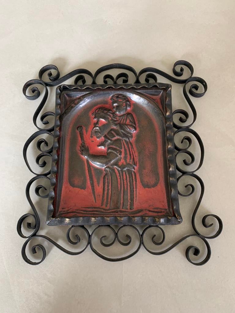 Statue religieuse - Carreau en terre cuite - Joseph - Jésus, Antiquités & Art, Antiquités | Objets religieux, Enlèvement ou Envoi