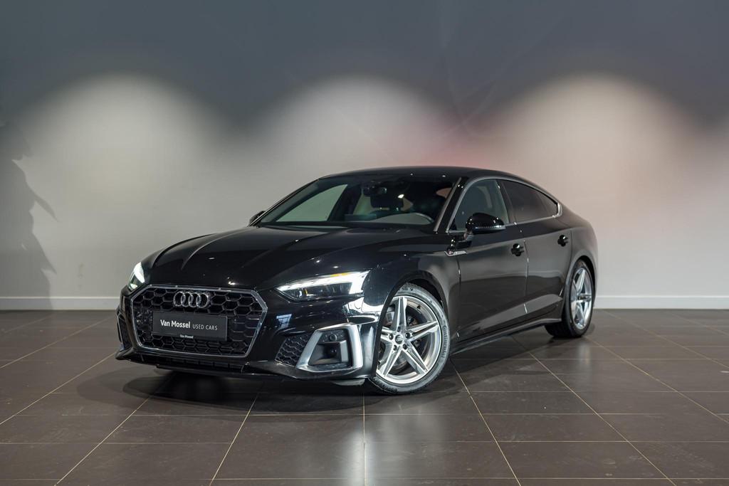 Audi A5 Sportback 35 TFSI S tronic S Line Apple Carplay| Zet, Auto's, Audi, 4 zetels, Stof, Gebruikt, Zwart