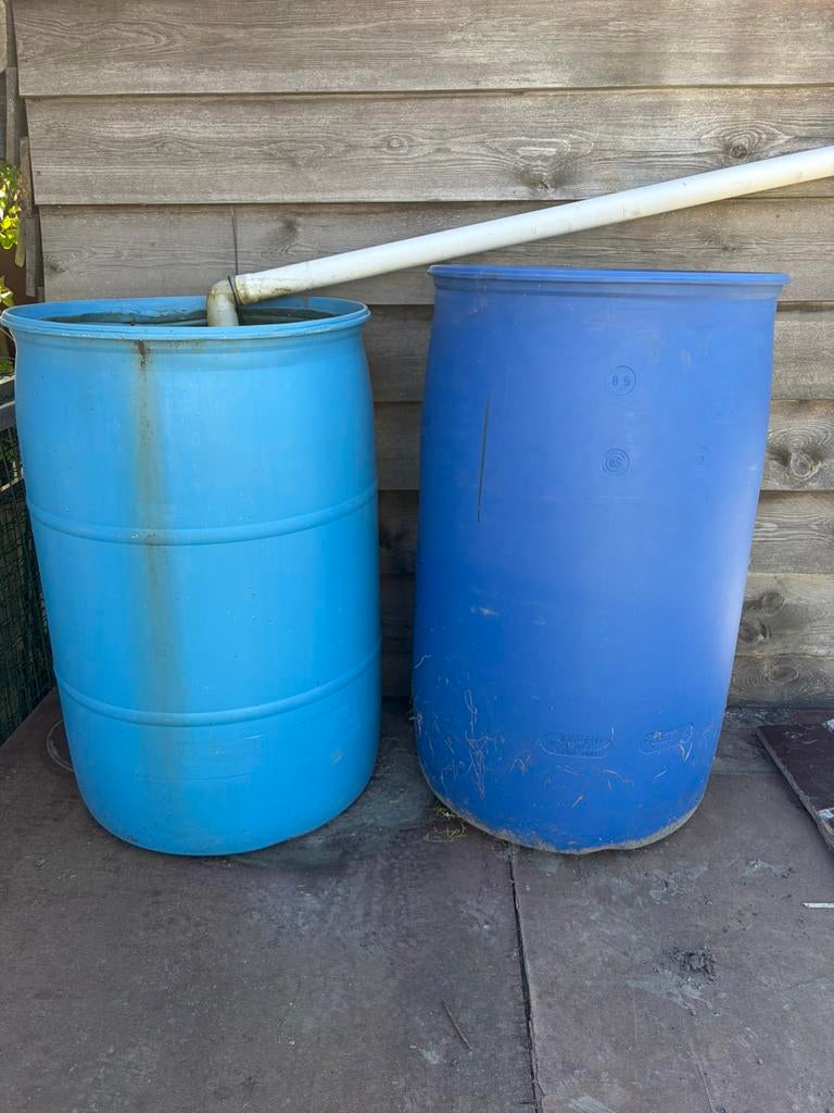 Barils de 200l eau de pluie, Jardin & Terrasse, 150 litres ou plus, Enlèvement, Utilisé, Synthétique