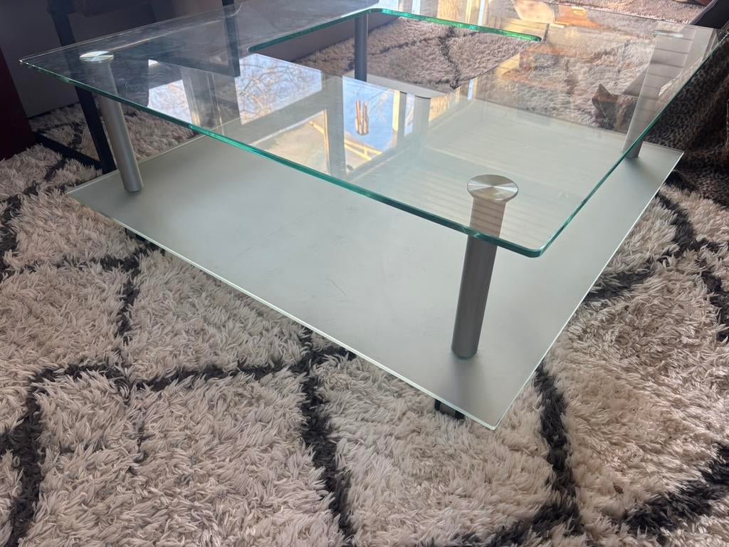 Table basse en verre, Maison & Meubles, Enlèvement, Comme neuf