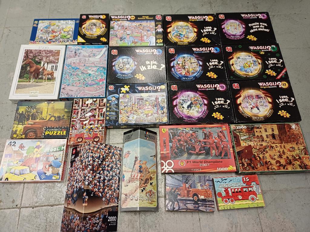 wasgij puzzels jan van haasteren en andere puzzels, Ophalen, 500 t/m 1500 stukjes, Zo goed als nieuw, Legpuzzel