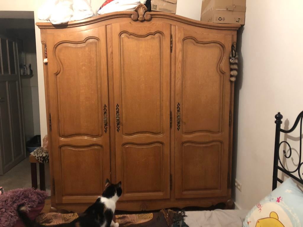 Armoire / Penderie en bois massif, Maison & Meubles, Chambre à coucher | Chambres à coucher complètes, Enlèvement, Comme neuf