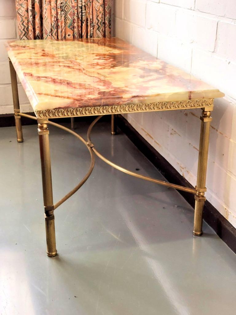 Salontafel Marmer Onix Pakistan jaren 1960, Antiek en Kunst, Ophalen