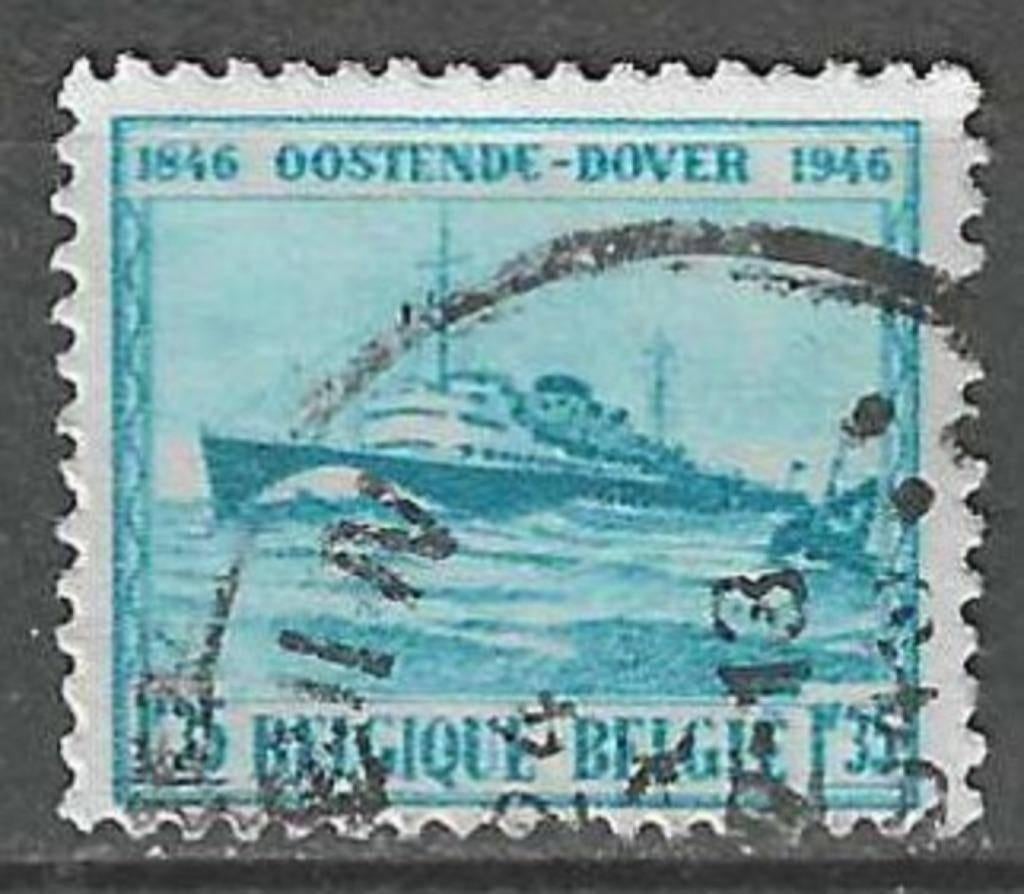 Belgique 1946 - Yvert/OBP 725a - Ostende-Dove Mail Serv (ST), Envoi, Affranchi, Oblitéré, Navigation