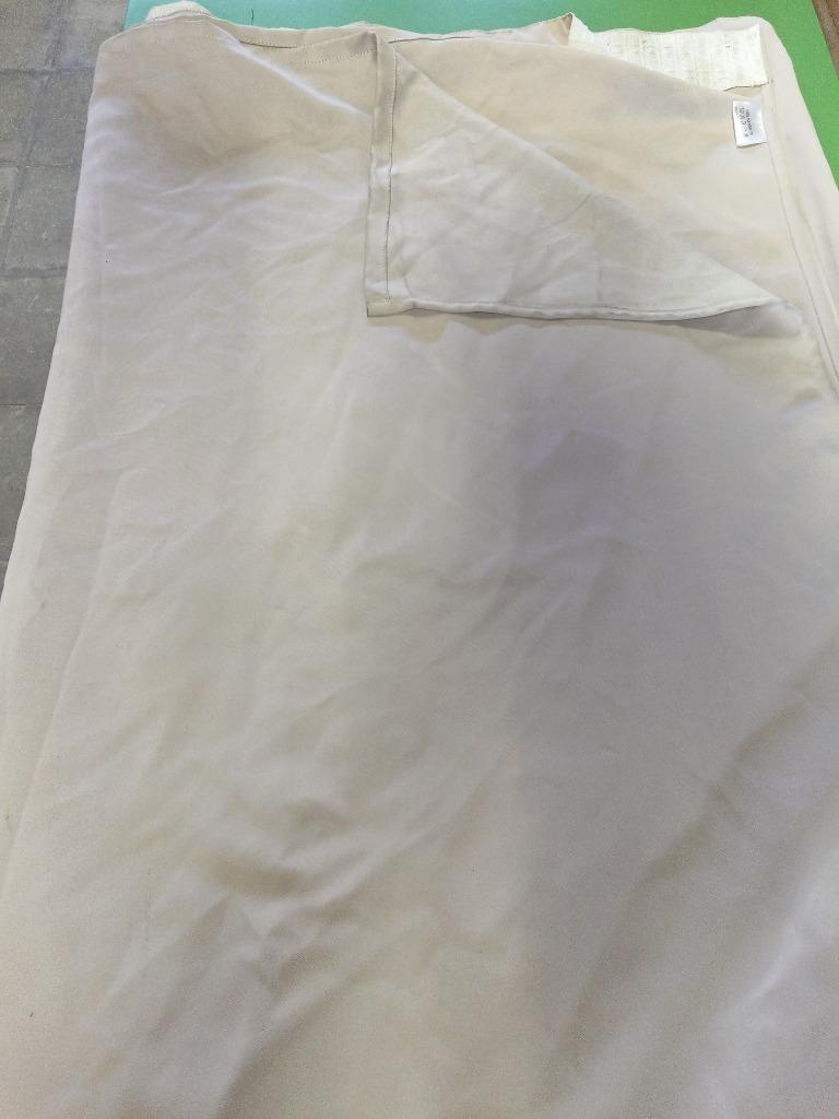 draperie uit één stuk in beige kleur (polyester), Gebruikt, 200 cm of meer, Beige, Ophalen of Verzenden
