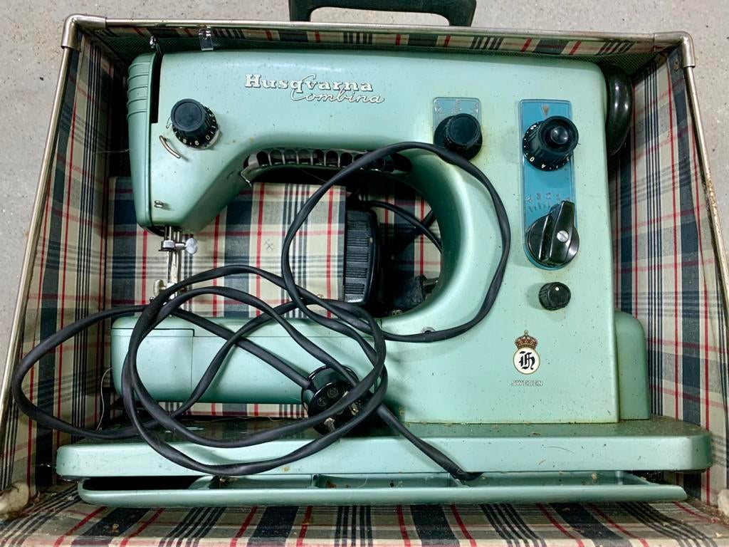 Machine vintage Husqvarna combina, Enlèvement, Utilisé, Machine à coudre, Husqvarna