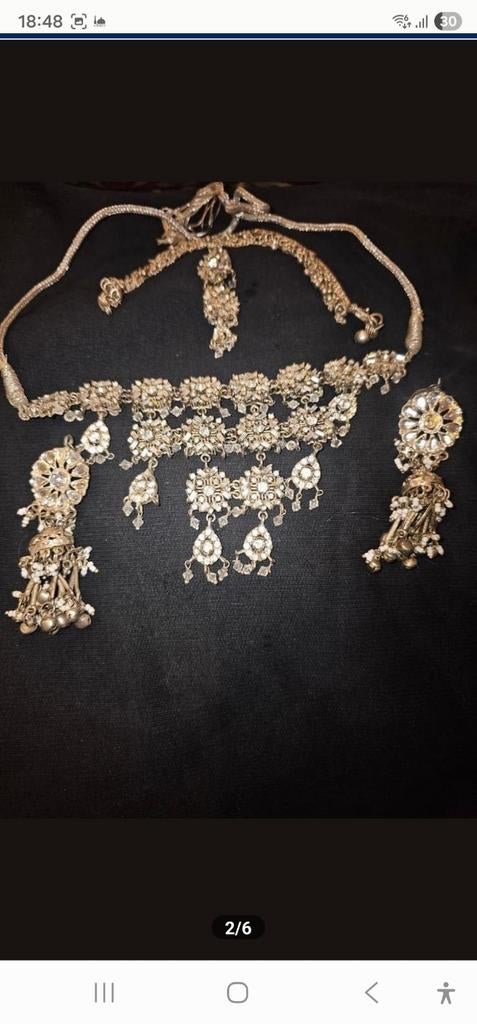 Parure  bijoux argenté   je crois lots, Ophalen of Verzenden