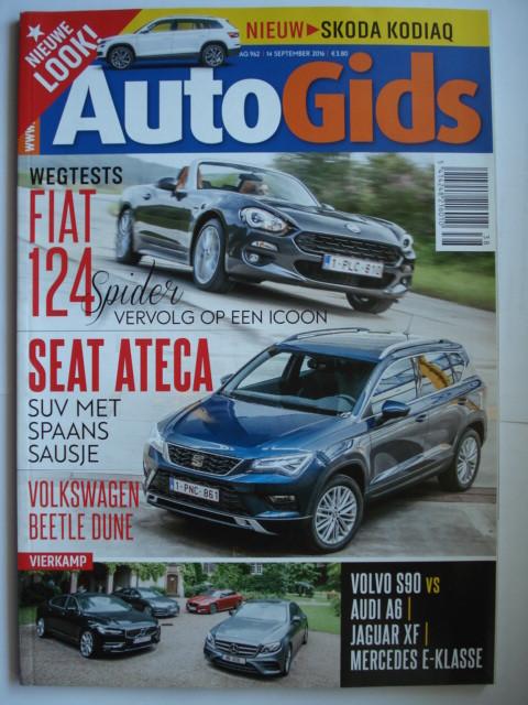 AutoGids 962 Fiat 124 Spider VW Beetle Dune Cabrio Volvo S90, Verzenden, Gelezen, Algemeen