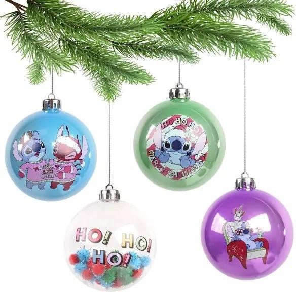 4 kerstballen Stitch - Disney - Nieuw, Verzamelen, Disney, Ophalen of Verzenden