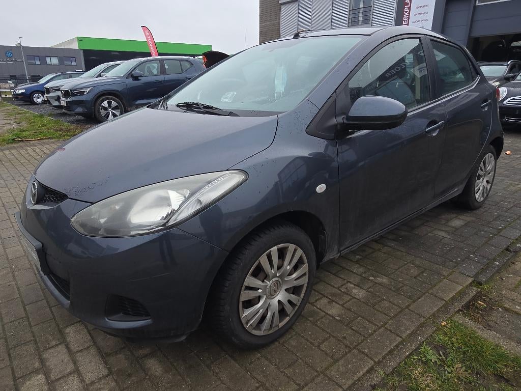 Mazda 2 1.4d 2009 205.000 km Airco Export, Auto's, Mazda, 50 kW, Zwart, Blauw, Bedrijf