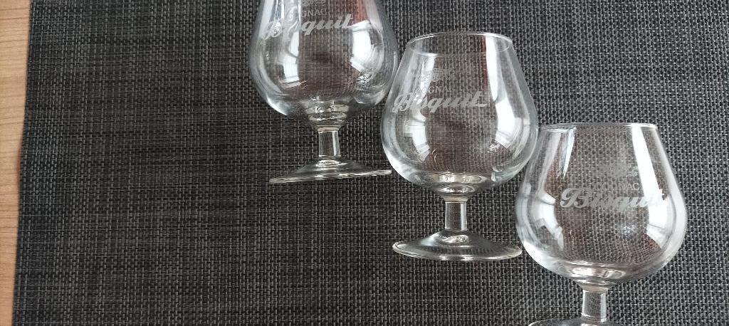 3 verres à cognac Bisquit & 1 verre Mandarine Napoléon, Collections, Enlèvement ou Envoi, Comme neuf, Verres et Verres à shot