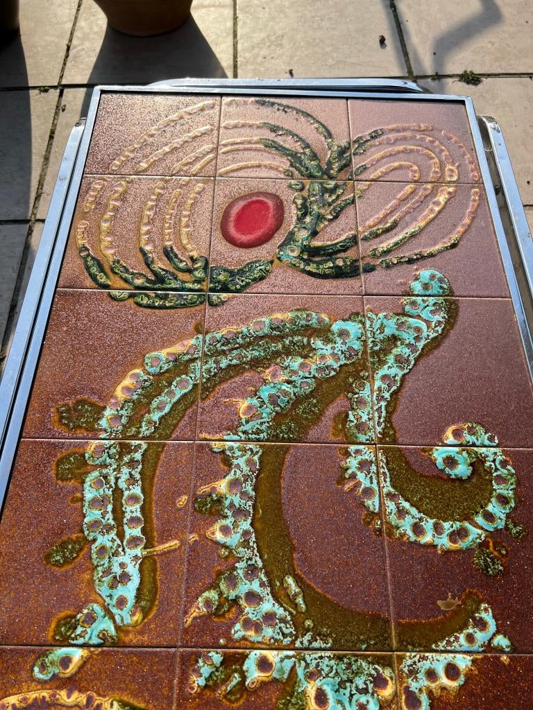 Table basse vintage du milieu du siècle, 100 à 150 cm, Moins de 50 cm, Geen idee, Mid-Century