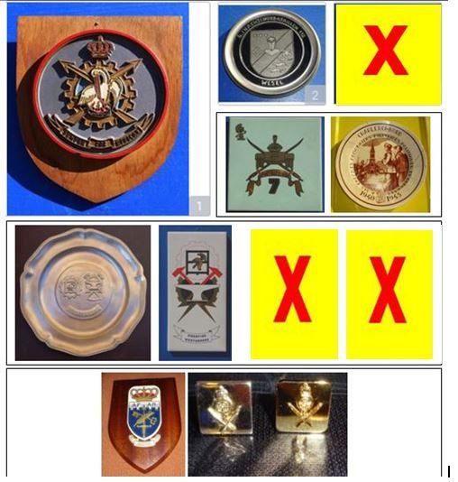 ABL Lot MilitariaTegels Crests Schotels Vaandel Manchetten, Verzamelen, Militaria | Algemeen, Landmacht, Lintje, Medaille of Wings