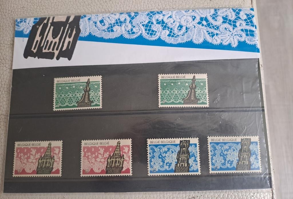 Zakje met stempel met kanten thema, Postzegels en Munten, Postzegels | Volle albums en Verzamelingen, Ophalen