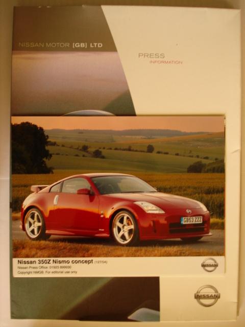Nissan 350Z Nismo Concept Press kit/Persmap/Farde de Presse/, Envoi, Utilisé, Nissan