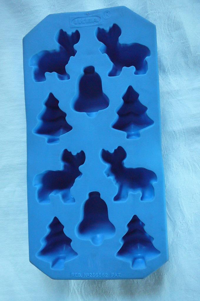 oude ice cubes vormpjes voor kerstmis eland kerstboom klok, Diversen, Kerst, Ophalen of Verzenden, Gebruikt
