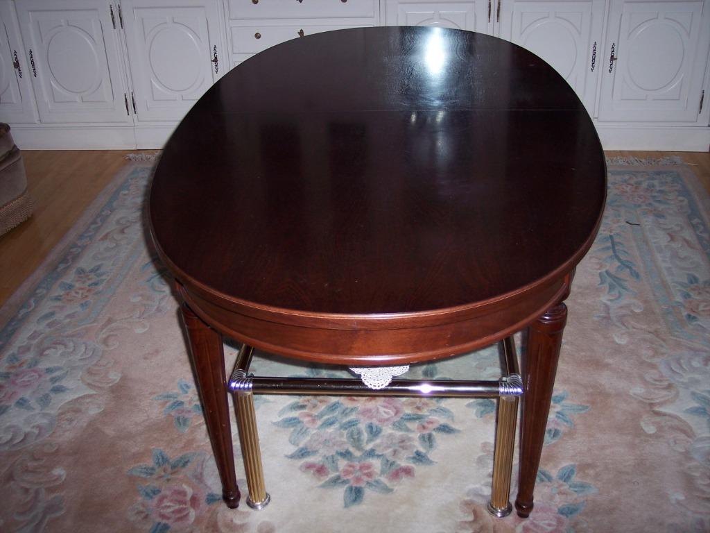 ovale eetkamertafel uitschuifbaar, Ophalen, Gebruikt, 100 tot 150 cm, 200 cm of meer