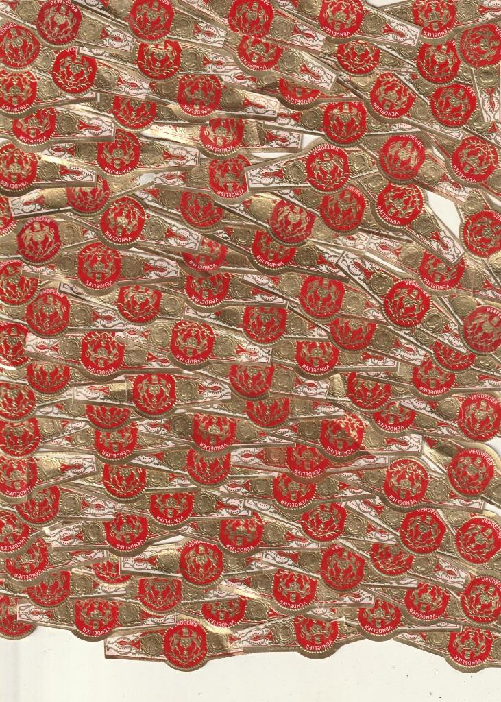 lot de 100 pièces d'anciens bracelets à cigares Vengelier, v, Envoi, Utilisé, Bagues de cigare