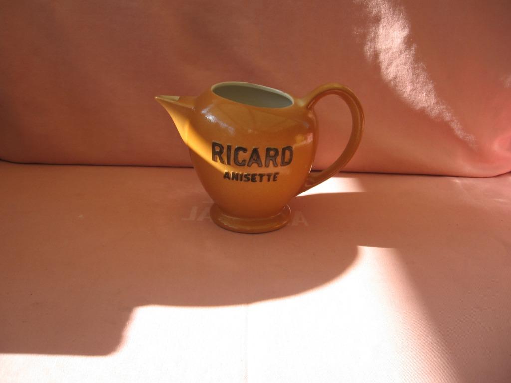 Ricard kan halve liter rond in steen bruin RICARD Anisette.., Ophalen of Verzenden, Zo goed als nieuw, Gebruiksvoorwerp