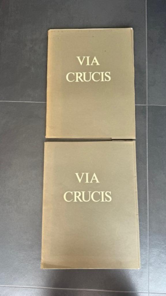 Luxueux Portfolio Via Crucis peintre Armand Demeulemeester, Ophalen