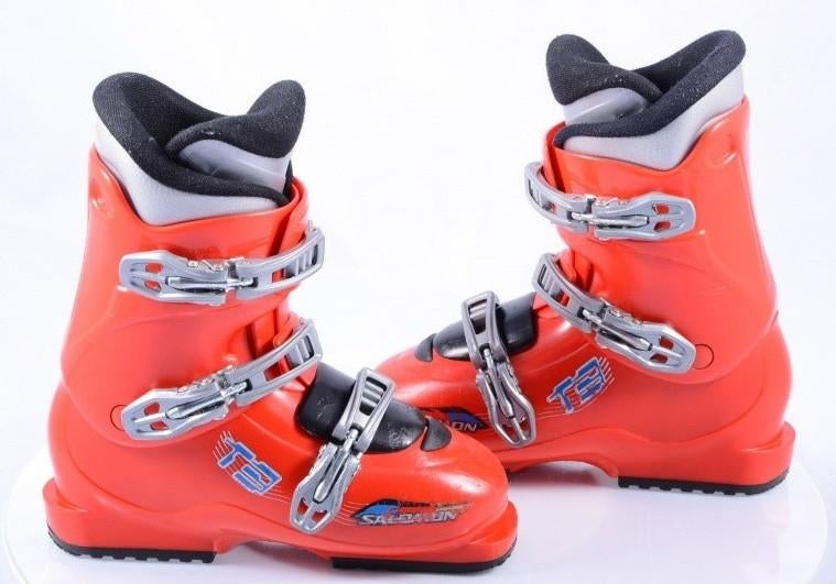 35 36 38 41 EU kinder skischoenen SALOMON T3 red, SANITIZED, Gebruikt, Carve, Salomon, Ophalen of Verzenden