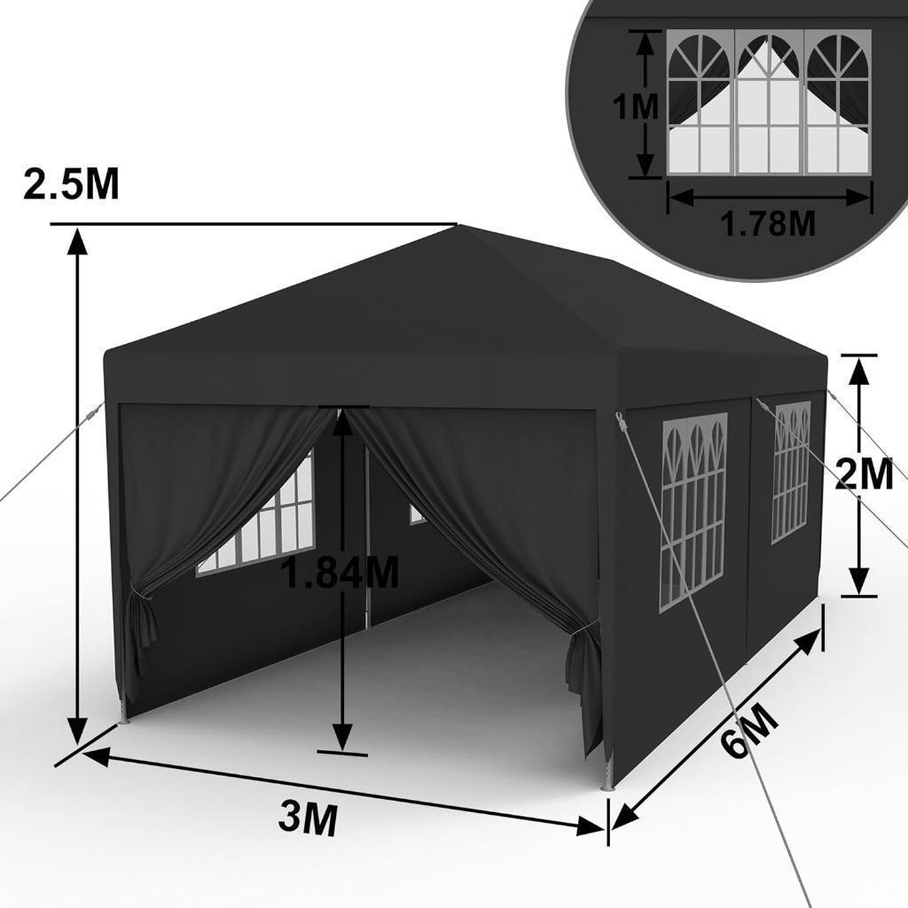 Partytent Paviljoen 3x3 3x6 3x9m met zijwanden Nieuw, Enlèvement, Neuf, Tente de réception