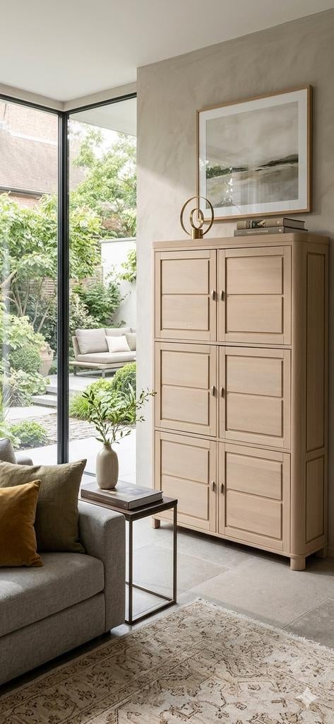 Prachtige eikenhouten designkast 6 deuren, Huis en Inrichting, Woonaccessoires | Kamerschermen, Ophalen of Verzenden