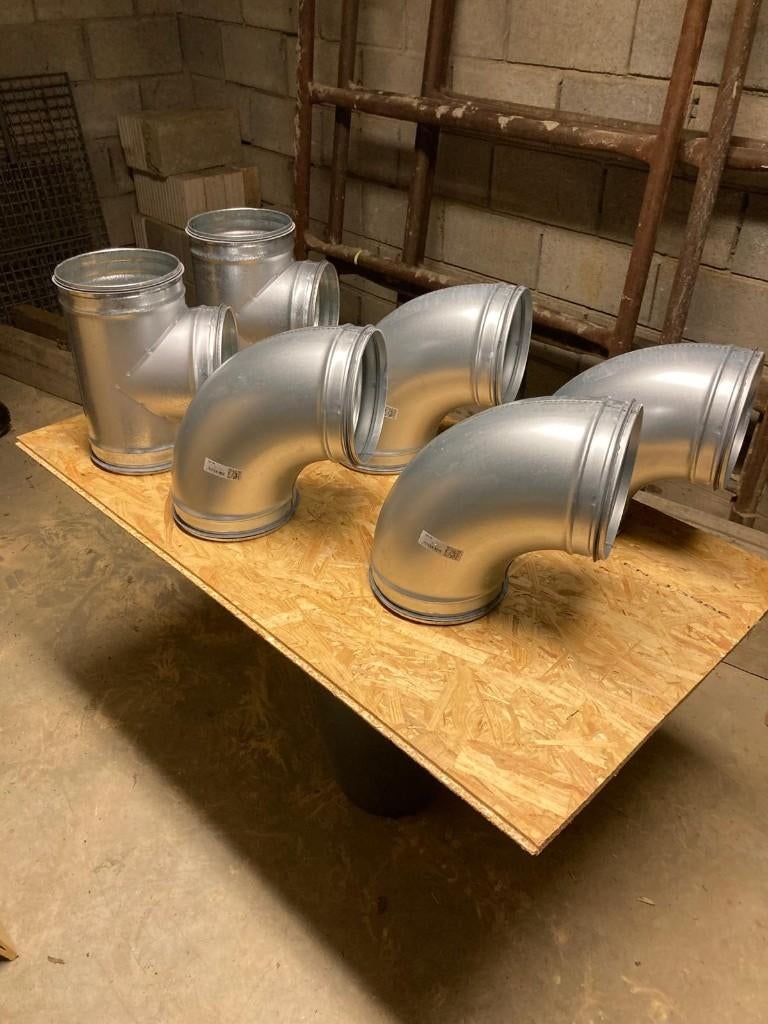 Lot ventilatie luchtkanalen, verbindingen en bevestigingen, Doe-het-zelf en Bouw, Ventilatie en Afzuiging, Ophalen, Nieuw, Ventilator en Afzuiger