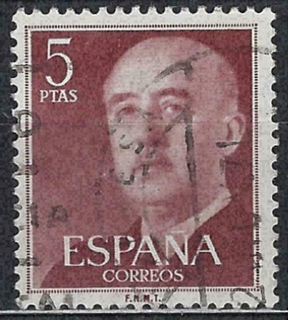 Espagne 1955-1958 - Yvert 867 - Général Francisco Franc (ST), Timbres & Monnaies, Timbres | Europe | Espagne, Envoi, Affranchi