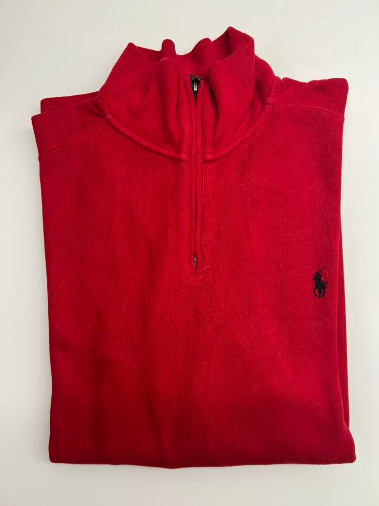 Polo Ralph Lauren 1/4 zip sweather (XXL), Ophalen of Verzenden, Zo goed als nieuw, Overige maten, Rood