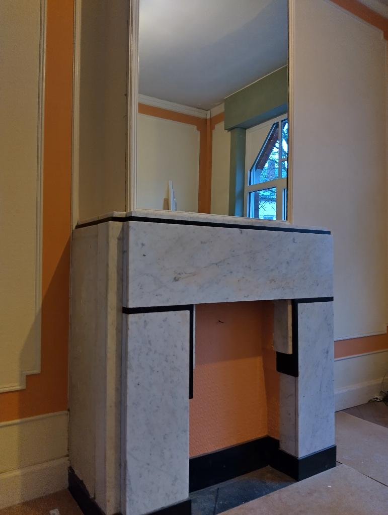 Cheminée en marbre style art déco, Maison & Meubles, Enlèvement, Utilisé, Autres types