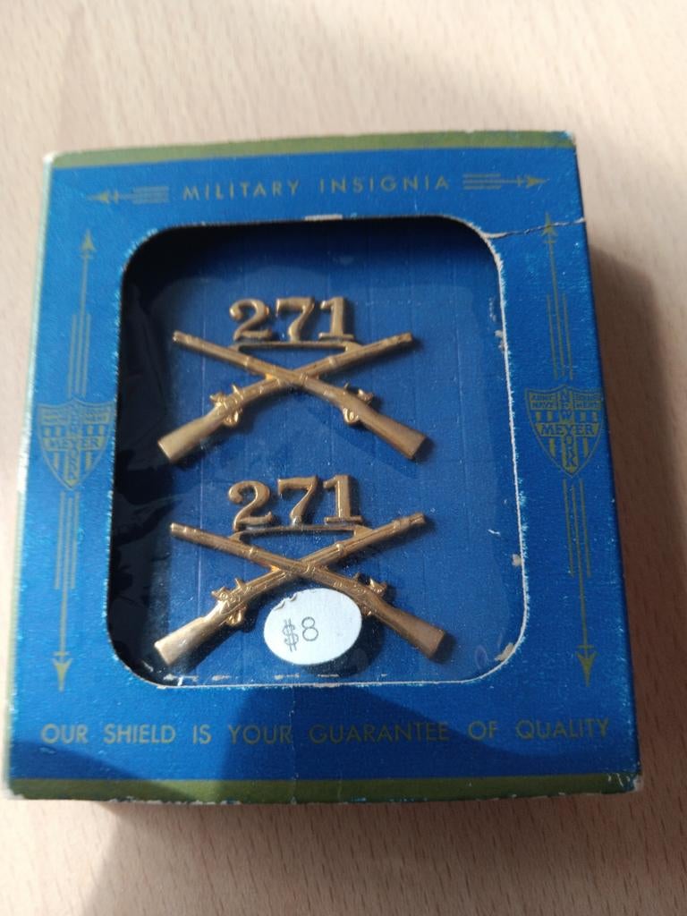 Us ww2 271 INFANTRY INSIGNE, Collections, Enlèvement ou Envoi
