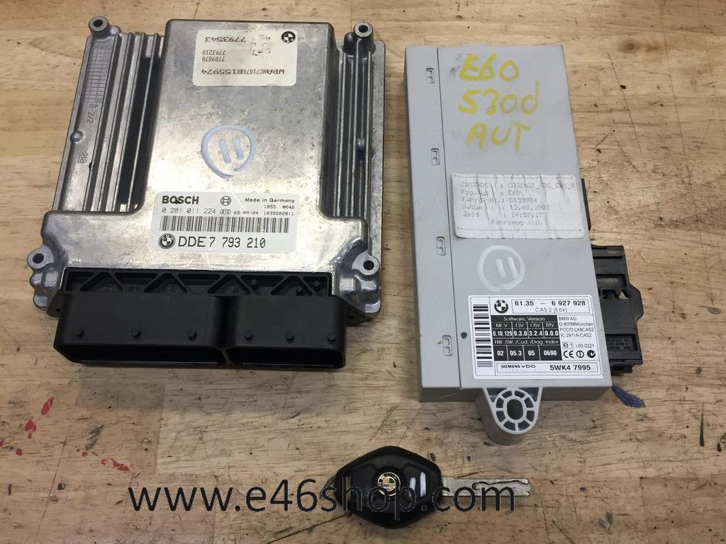 ECU DDE BMW E60 530D met cas en sleutel, -, Utilisé, -, Enlèvement ou Envoi