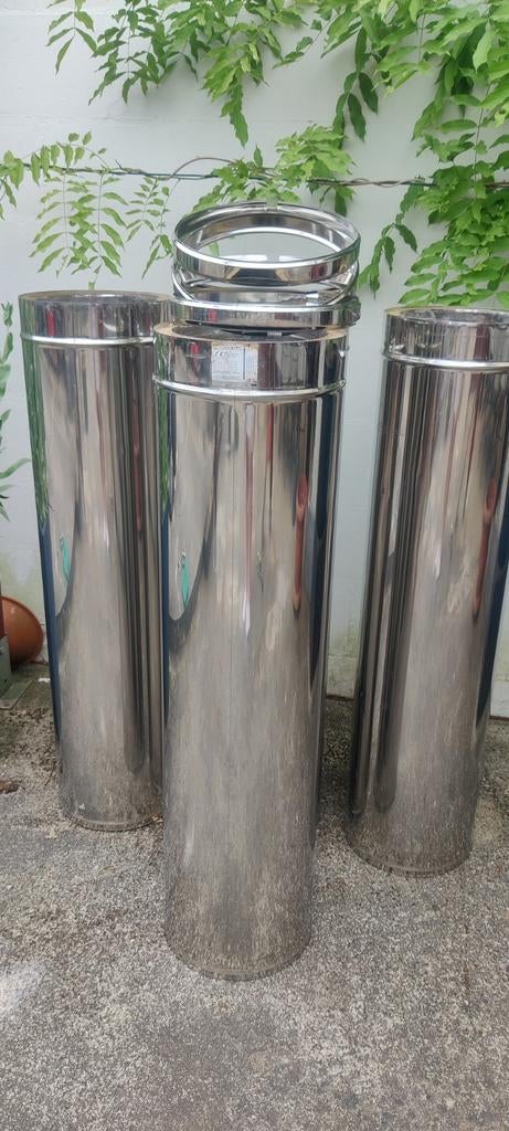 Conduit de cheminée double parois Inox, Maison & Meubles, Cheminées, Comme neuf, Enlèvement