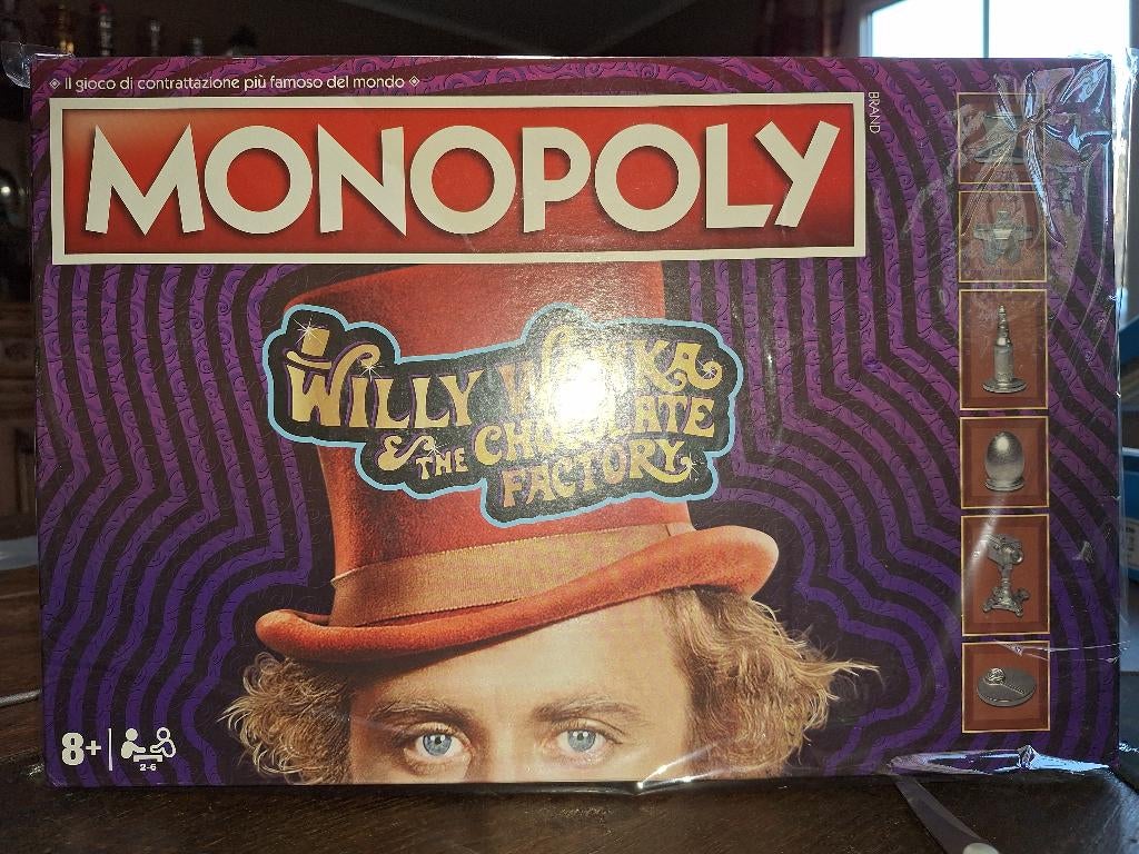 MONOPOLIE WILLY WONKA EN DE CHOCOLADEFABRIEK, Ophalen of Verzenden, Gebruikt, Hasbro