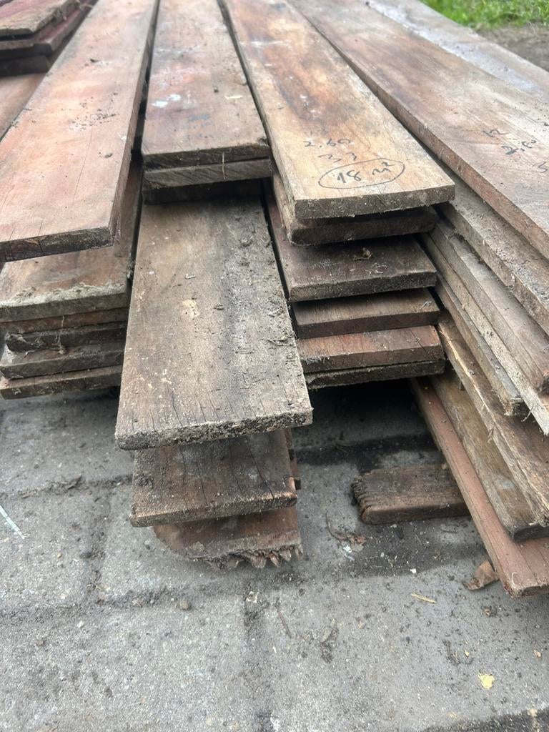 Rond 23 m2 Ruwe Padoek planken ideaal voor buiten, Ophalen, Zo goed als nieuw, Planken