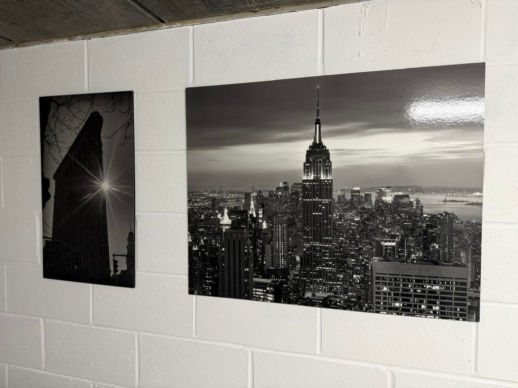 9 cadres New York noir et blanc Ikea, Enlèvement, Comme neuf