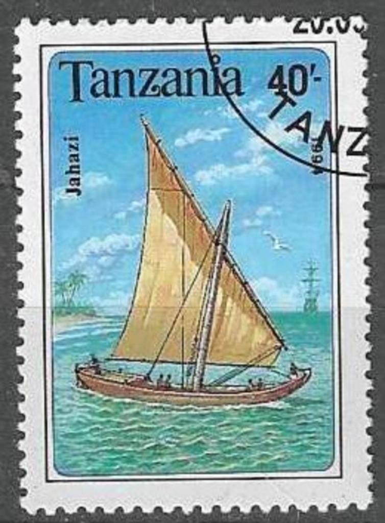 Tanzania 1994 - Yvert 1499 - Zeilboten - 40 s. (ST), Postzegels en Munten, Postzegels | Afrika, Verzenden, Tanzania, Gestempeld