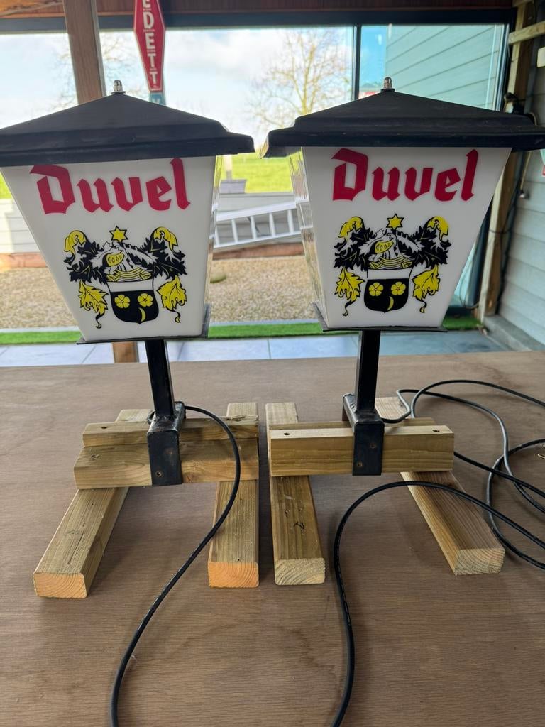 2 Oude originele duvel lantaarns, Verzamelen, Ophalen, Gebruikt, Duvel