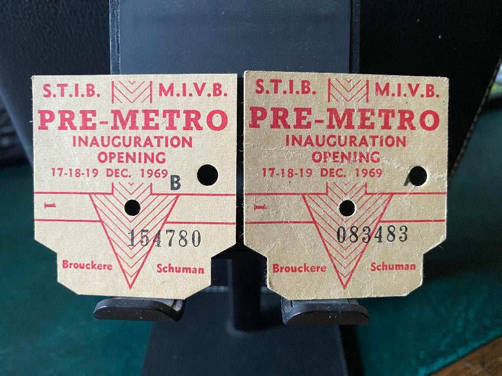 Ticket Métro STIB, Collections, Trains & Trams, Envoi, Utilisé, Bus ou Métro