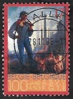 1 Postzegel 1998 ABVV 100 jaar België, Frankeerzegel, Ophalen of Verzenden, Gestempeld, Gestempeld