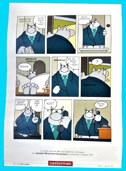Poster Le Chat ☎️ ~ Ph. Geluck 1997 ~ Format: 50 x 34,5 cm, Collections, Neuf, Rectangulaire vertical, A1 jusqu'à A3, Publicité