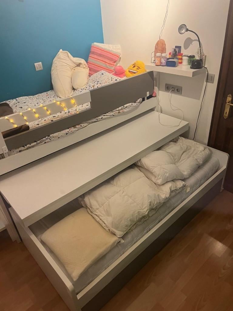 Half hoogslaper jeugdkamer, Maison & Meubles, Chambre à coucher | Chambres à coucher complètes, Utilisé, Une personne, Enlèvement