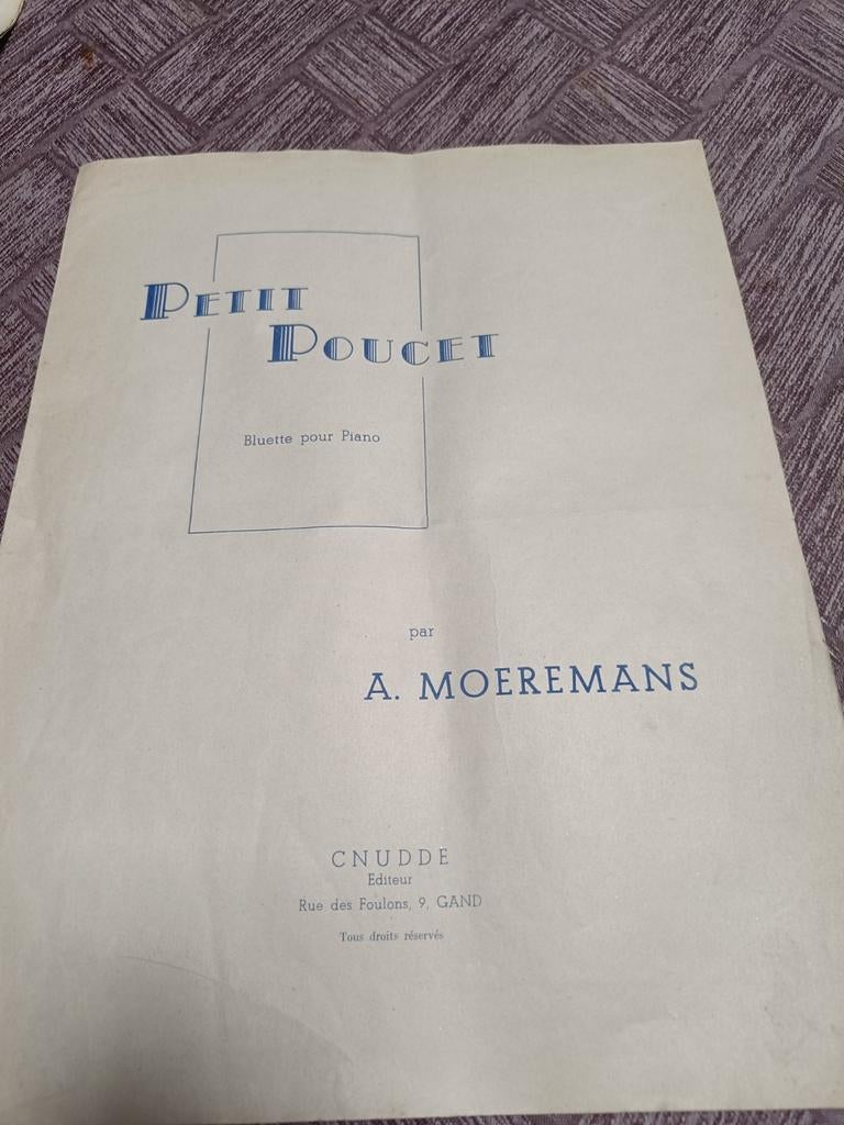 Oud muziek blad Petit Pouchet, Computers en Software, Vintage Computers, Ophalen