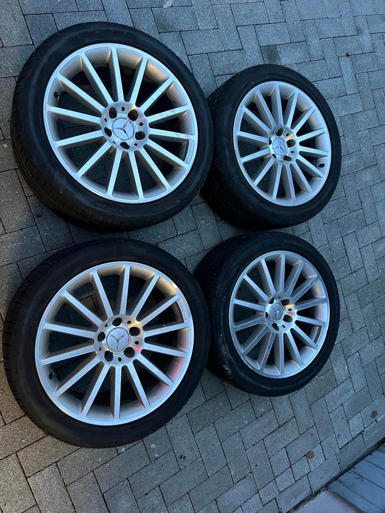 Mercedes 18 inch AMG Styling V Velgen SL R230 W211 SLK CLK, Auto-onderdelen, Banden en Velgen, Ophalen, 18 inch, Gebruikt, 255 mm