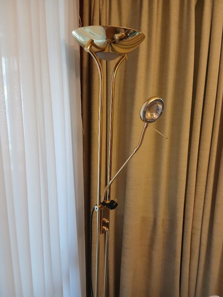 Prachtige bronzen vloerlamp, Ophalen, Zo goed als nieuw, Moderne, 150 tot 200 cm