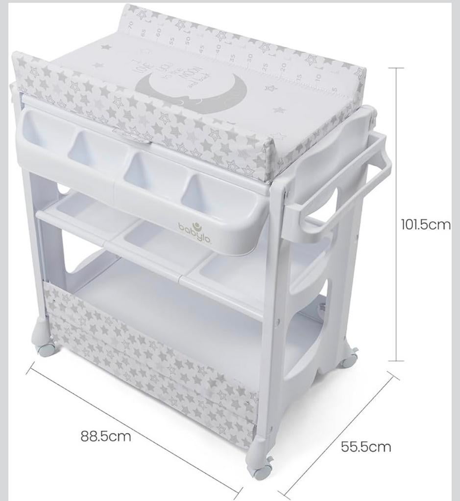 Table de toilette et à langer pour bébé avec roulettes, Enfants & Bébés, Enlèvement, Comme neuf