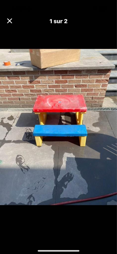 Table de pique-nique pour enfants, facile à démonter, Enfants & Bébés, Enlèvement ou Envoi, Comme neuf
